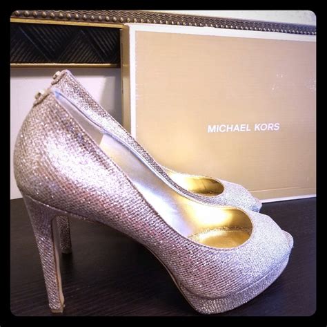 michael kors erika platform leather pumps truffle|MICHAEL Michael Kors Women's Erika Glitter Platform Peep Toe .